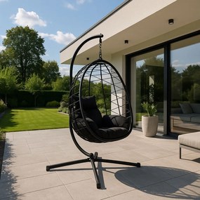 MultiGarden Závesné záhradné hojdacie kreslo Cocoon do 120 kg + vankúše MultiGarden