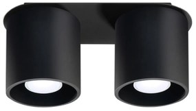 Stropné svietidlo Orbis, 2x čierne kovové tienidlo