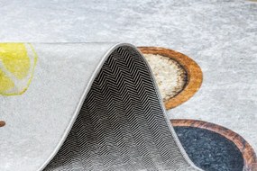 Protišmykový koberec / behúň ANDRE 3343 strieborný / béžový