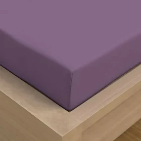Kvalitex Saténové prestieradlo s gumou fialová, 140 x 200 cm