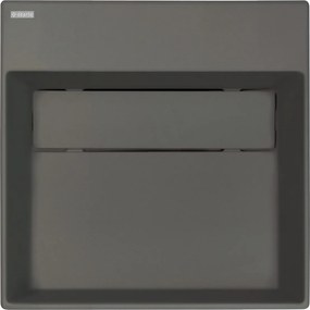 Deante Umývadlo na dosku Correo 40x40 cm - CQR TU4M, granit, antracit metalic