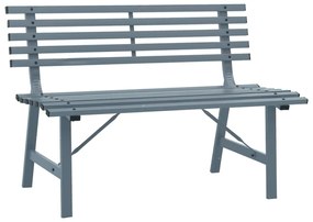 vidaXL Záhradná lavička 110 cm oceľ sivá