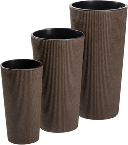PLASTOVÝ KVETINÁČ URBANIKA ECO 36,5X19,5 CM TMAVOHNEDÁ