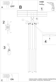 Sollux SL.1522 - Luster na lanku PASTELO 5xG9/8W/230V zelená