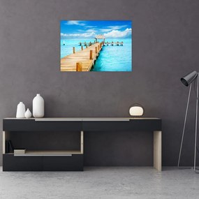 Sklenený obraz - Mólo (70x50 cm)