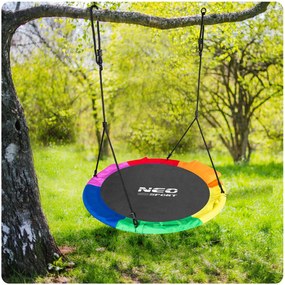 Neo-Sport Swingo XXL pestrofarebná hojdačka bocianie hniezdo 120 cm