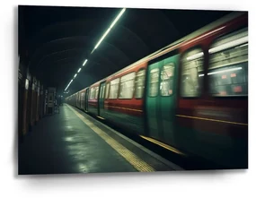 Sablio Obraz Metro na tmavej stanici - 90x60 cm