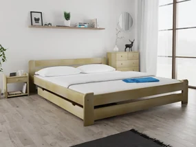 Posteľ Laura 180 x 200 cm, borovica Rošt: S lamelovým roštom, Matrac: Matrac Somnia 18 cm