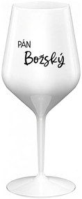 PÁN BOŽSKÝ - biely nerozbitný pohár na víno 470 ml