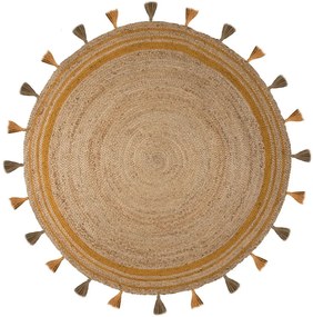 Flair Rugs koberce Kusový koberec Lunar Ochre kruh – na von aj na doma - 150x150 (priemer) kruh cm