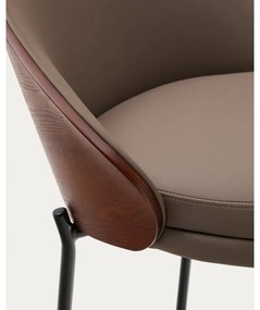 Hnedá barová stolička (výška sedadla 77 cm) Eamy – Kave Home