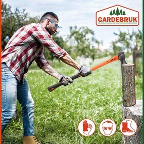 Set sekier TOMS sekera a štiepačka, 2ks, čierna/oranžová Gardebruk