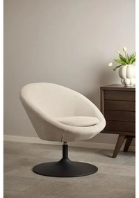 Béžové otočné ženilkové kreslo Center – Actona