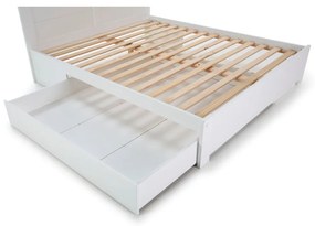 Biela dvojlôžková posteľ s úložným priestorom s roštom 160x200 cm Gabi - Marckeric