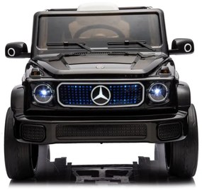 LeanCars Elektrická autíčko Mercedes EQG 4x4 - čierne -4x45W - BATÉRIA - 12V9Ah - 2024