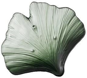 Sklenená dekoratívna tácka 16x17 cm Gingko – Ixia