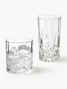 Poháre na whisky a koktely's reliéfnym vzorom George, 8 ks