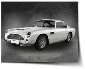 Sablio Plagát Aston Martin Tmavé pozadie - 60x40 cm