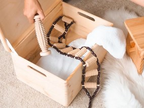 ČistéDrevo Drevený box s vekom 40 x 30 x 23 cm