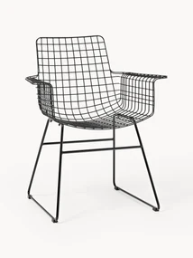 Kovová stolička's opierkami Wire