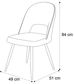 Jedálenska zostava WADE 125x80x77cm so 4 stoličkami šedý zamat