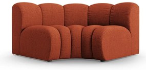 Ženilkový modul pohovky v tehlovej farbe (variabilný roh) Lupine – Micadoni