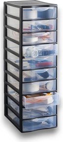SUNDIS Úložný box s 10 zásuvkami, antracit, OFFICEMIX A4 10A