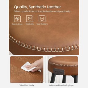 Kolekcia EKHO Súprava 2 ks barových stoličiek, karamelovo hnedá farba