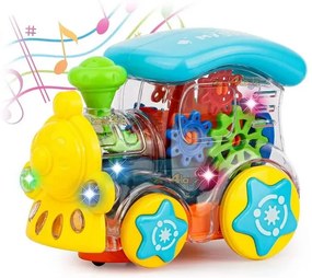 Kreatívna zábavná lokomotíva Gear Train - mix farieb