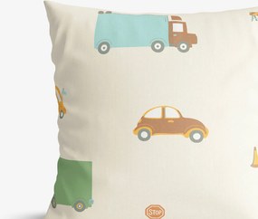 Goldea detská bavlnená obliečka na vankúš - svet autíčok 40 x 40 cm