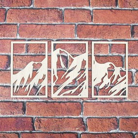 DUBLEZ | Viacdielny drevený obraz na stenu - Hory