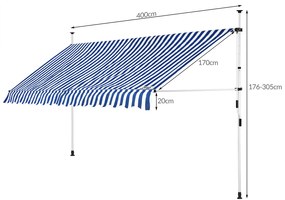 InternetovaZahrada Markíza modro biela - 400 cm