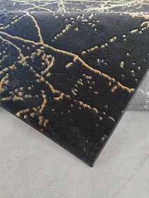 Koberec Elite 4355 Black Gold – čierny vzorovaný obdĺžnik Rozmer: 140x190 cm