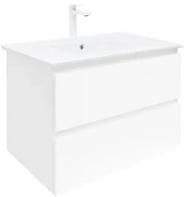 Kúpeľňová skrinka s umývadlom SAT B-Way 79x50x45 cm biela lesk BWAY280WU4B2