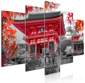 Artgeist Obraz - Kyoto, Japan (5 Parts) Wide Veľkosť: 200x100, Verzia: Premium Print