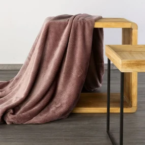 Plyšová deka s reliéfnym vzorom staroružová Šírka: 150 cm | Dĺžka: 200 cm