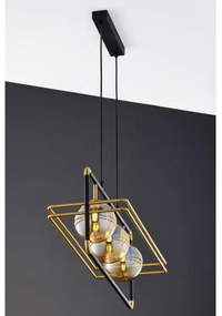 Jupiter 2027 - Luster na lanku FIORI 3xG9/10W/230V čierna/zlatá/béžová