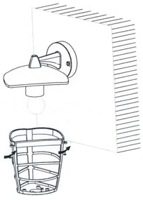 Eglo 93095 - LED Vonkajšie nástenné svietidlo ALORIA 1xE27/8,5W/230V IP44