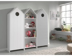 Bielo-svetlosivá otvorená detská šatníková skriňa 173x171,5 cm CASAMI – Vipack