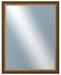 DANTIK - Zrkadlo v rámu, rozmer s rámom 80x100 cm z lišty ZVRATNÁ červenozlatá plast (3069)