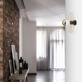 Nástenné svietidlo MONTANA 1xE27/15W/230V pr. 30 cm zlatá