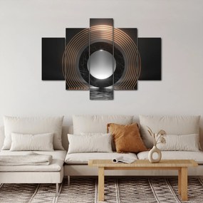 Obraz - Abstrakcia, mesiac nad vodou (150x105 cm)
