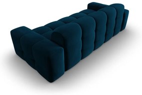 Tmavomodrá zamatová pohovka 222 cm Kendal - Micadoni Home