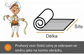 Betap, Behúň na mieru Polo beige (čistiaca zóna), šíre 200 cm, šedá, chodba / predsieň