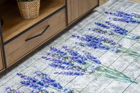 Protišmykový koberec / behúň ANDRE 2716 sivý / fialový