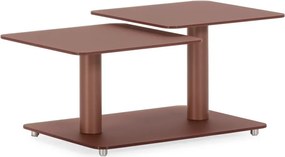 Terakotový sklenený konferenčný stolík 54x115 cm Elvi – Marckeric