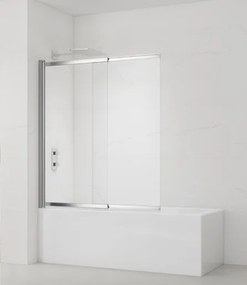 Vaňová zástena SAT Vision 140x120 cm chróm SATVZVI120CRT