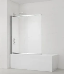 Vaňová zástena SAT Vision 140x120 cm chróm SATVZVI120CRT