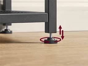 Předsíňový věšák s botníkem Vasagle Dero hnědo-černý