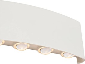 Vonkajšia nástenná lampa biela vrátane LED 10-svetlo IP54 - Silly